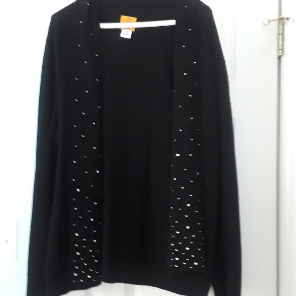 Festive black ruby rd cardigan unworn